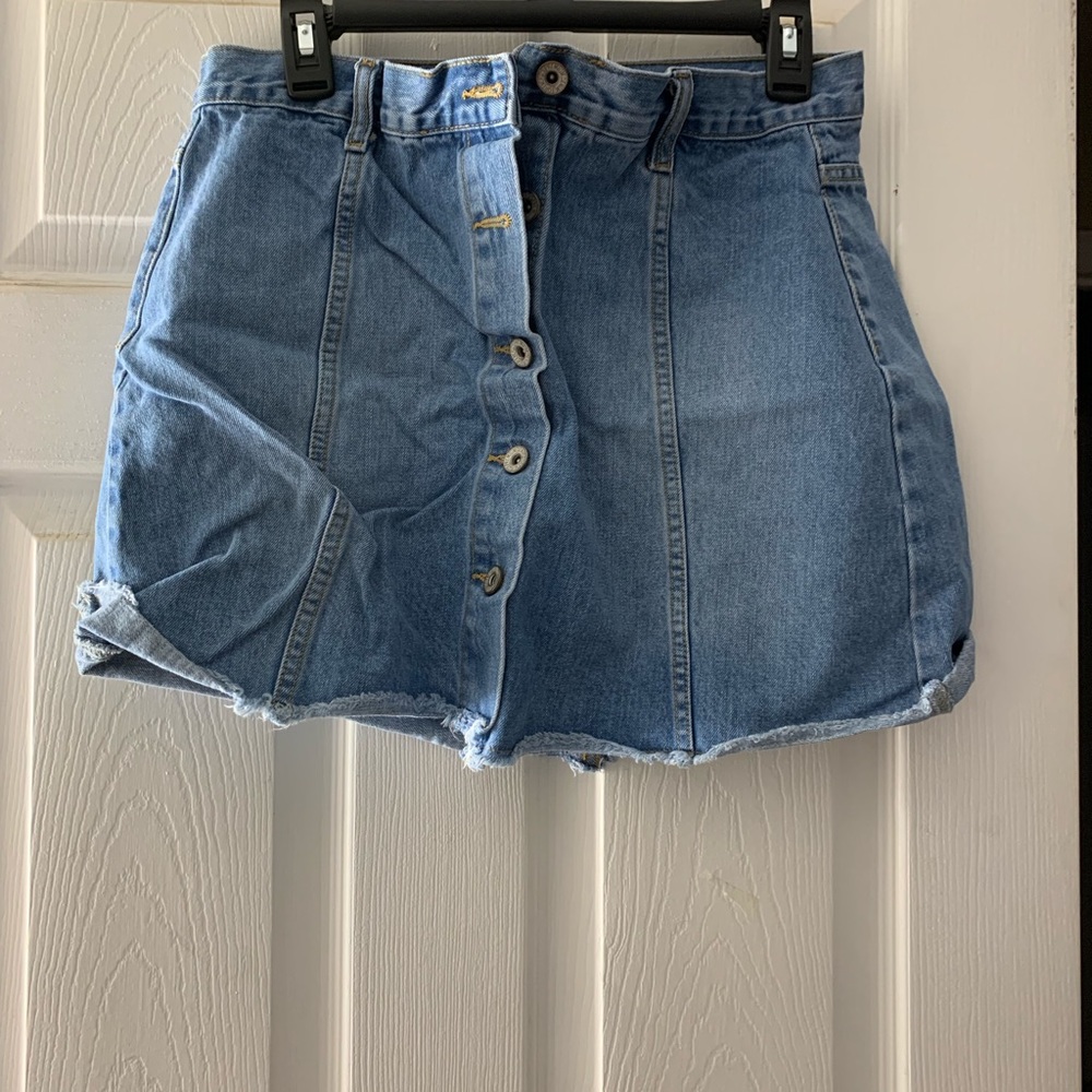 Button up mini skirt